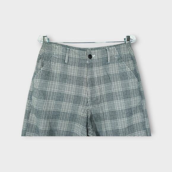 Womens American Eagle Super High Rise Baggy Wide Leg Pants Black White 6 LONG - Picture 3 of 7